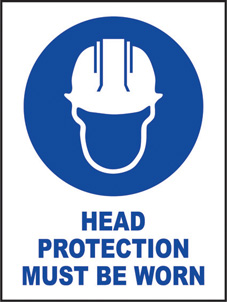 SAFETY SIGN (SAV) | Head Protection Must Be Worn